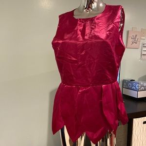 Fuchsia Pink Satin top Size M